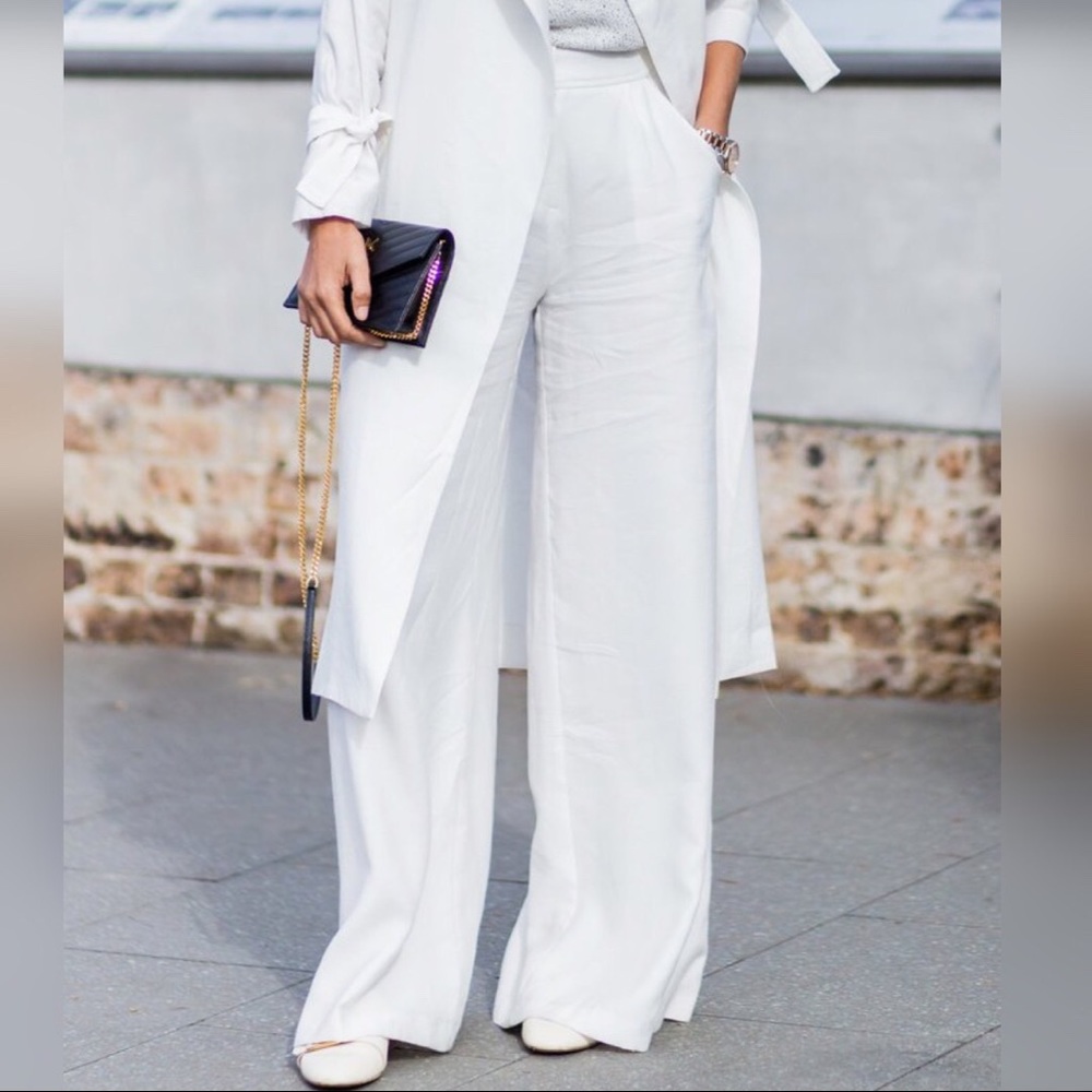 JESSICA SIMPSON Wide Legs white Pants.